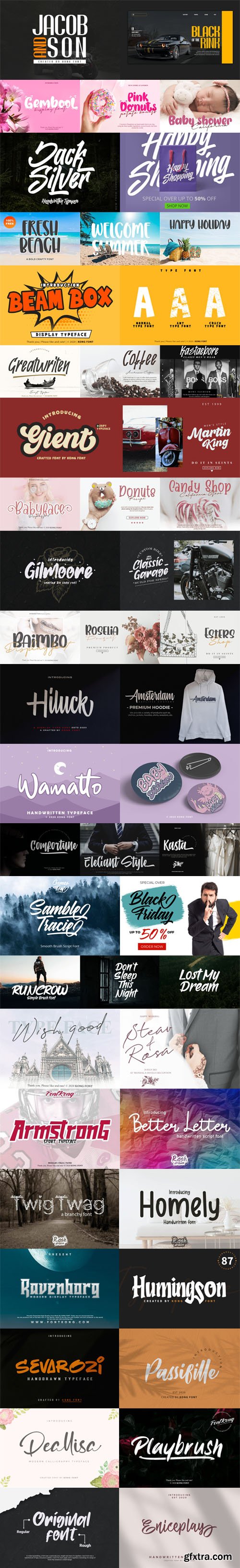 20+ Fonts Bundle [Jun-2022] Vol.1