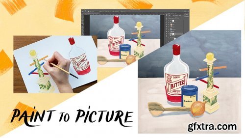 Paint to Picture: Create Finished Illustrations from Hand-Painted Elements in Photoshop