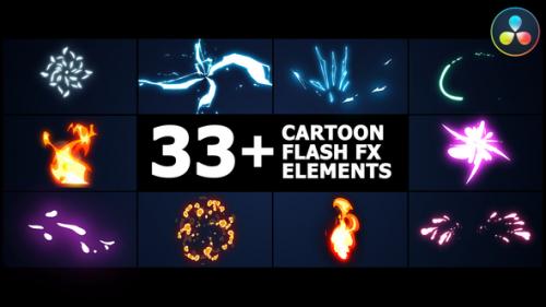 Videohive - Cartoon Flash FX Elements Pack | DaVinci Resolve - 38305236 - 38305236