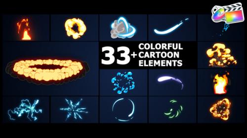 Videohive - Colorful Cartoon Elements | FCPX - 38318767 - 38318767