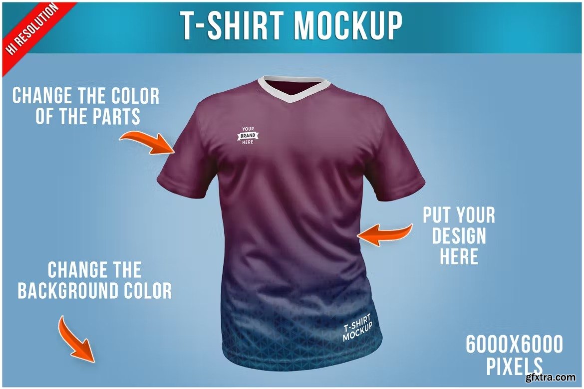 T-Shirt Mockup Front View Template » GFxtra