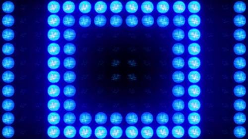 Videohive - Blue Square Shape Led Lights Background Loop - 38288248 - 38288248