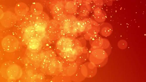 Videohive - Orange Red Romantic Glittry Particles Motion Background Loop - 38288375 - 38288375