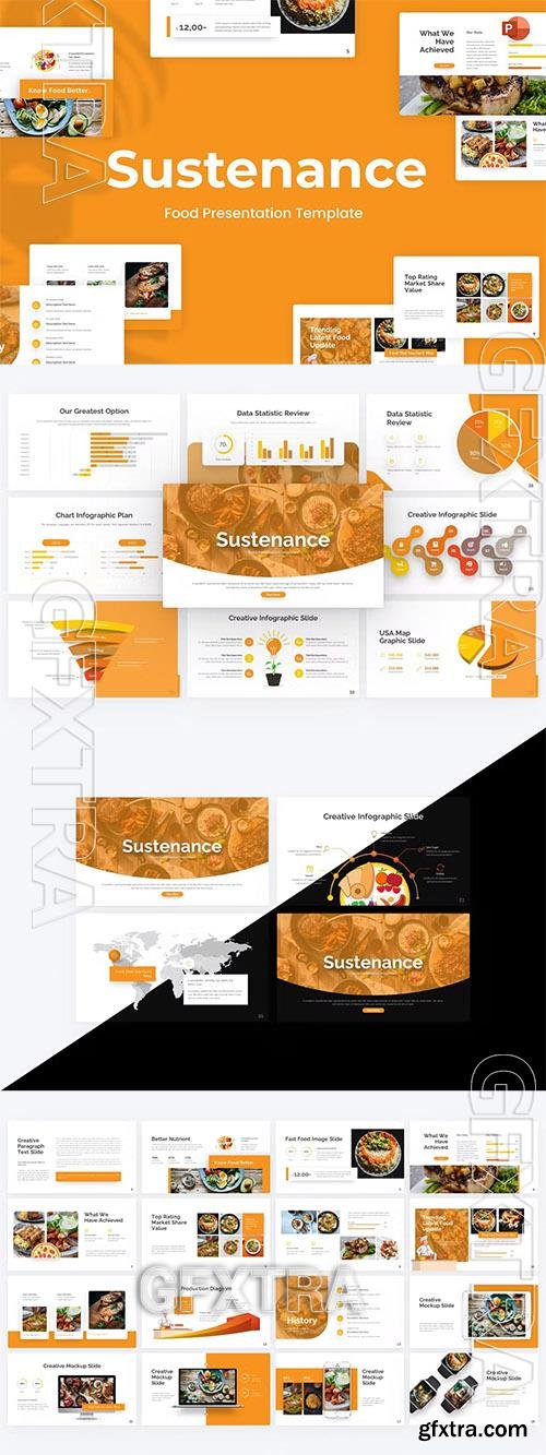 Sustenance Food PowerPoint Template 8KWX4WA