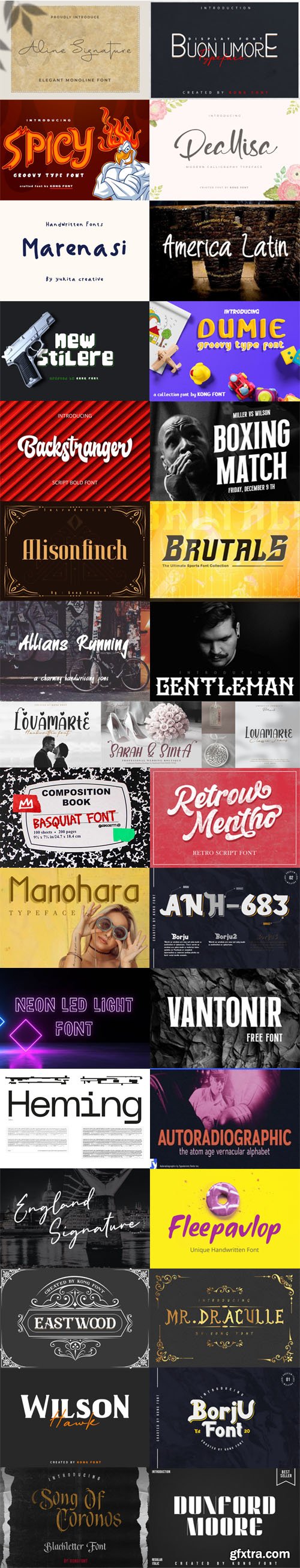 30+ Fonts Bundle [Jun-2022] Vol.2