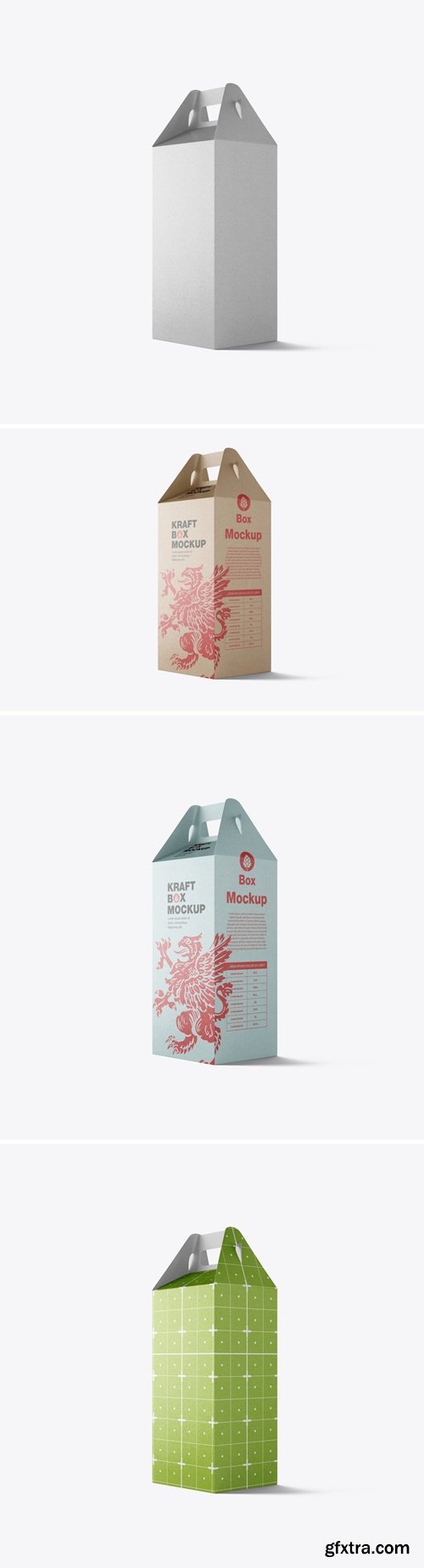 Packaging Box Mockup with Handle E29AMQH