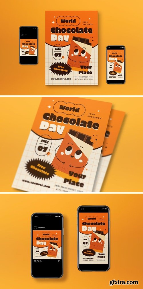 World Chocolate Day Flyer Set 6EW23SH
