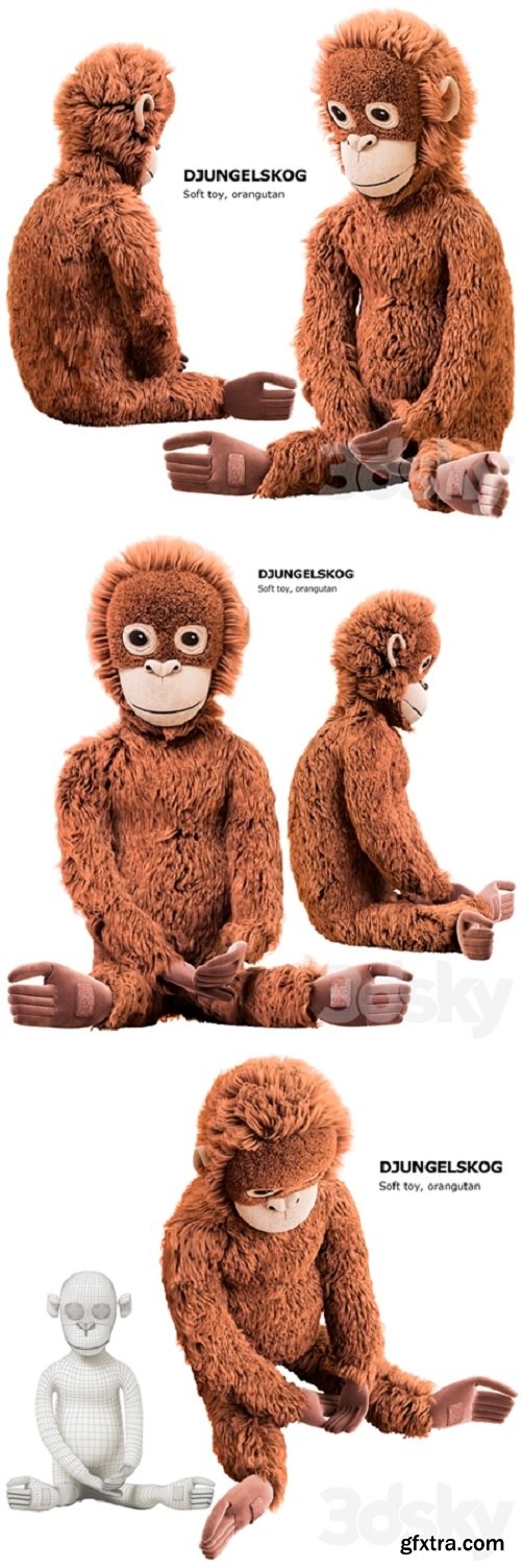 DJUNGELSKOG Soft toy, orangutan Ikea / soft toy DUNGELSKOGEN orangutan Ikea