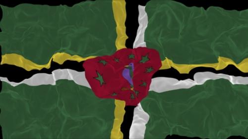 Videohive - flag Dominica turns into smoke. State weakening concept a crisis, alpha channel - 38339953 - 38339953