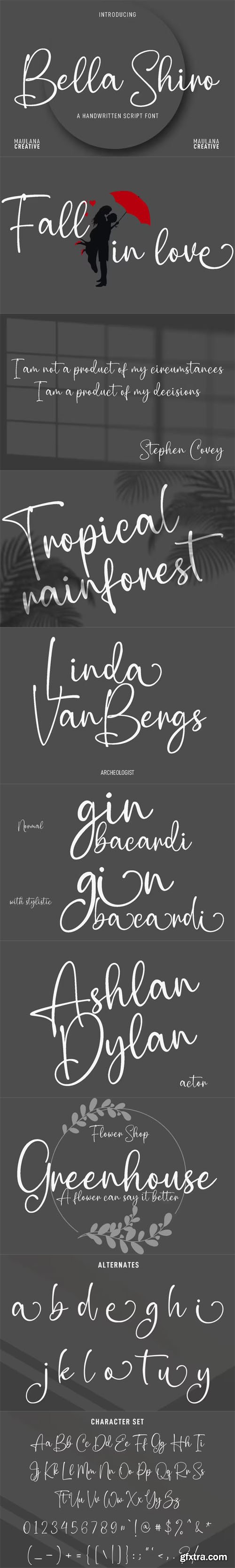 Bella Shiro - Feminine Handwritten Script Font
