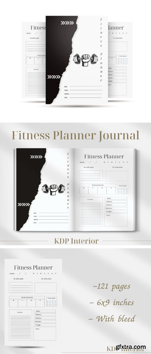 Fitness Planner Journal PDF Template