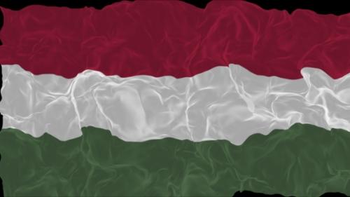 Videohive - flag Hungary turns into smoke. State weakening concept, alpha channel. - 38339962 - 38339962