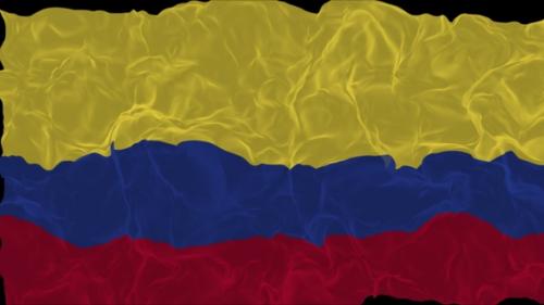 Videohive - flag Colombia turns into smoke. State weakening concept a crisis, alpha channel - 38339974 - 38339974