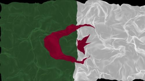Videohive - flag Algeria turns into smoke. State weakening concept a crisis, alpha channel - 38339981 - 38339981