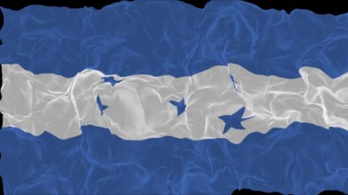 Videohive - flag Honduras turns into smoke. State weakening concept, alpha channel. - 38339998 - 38339998
