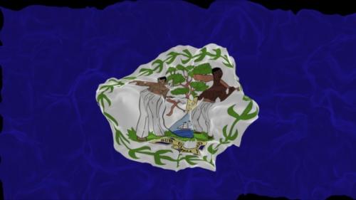 Videohive - flag Belize turns into smoke. State weakening concept a crisis, alpha channel - 38340011 - 38340011