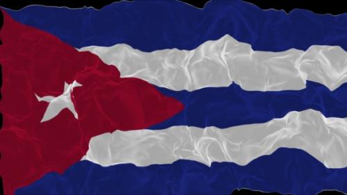 Videohive - flag Cuba turns into smoke. State weakening concept a crisis, alpha channel - 38340024 - 38340024