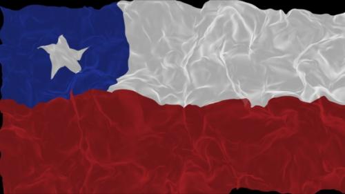 Videohive - flag Chile turns into smoke. State weakening concept a crisis, alpha channel - 38340030 - 38340030