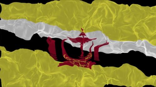 Videohive - flag Brunei turns into smoke. State weakening concept a crisis, alpha channel - 38340032 - 38340032