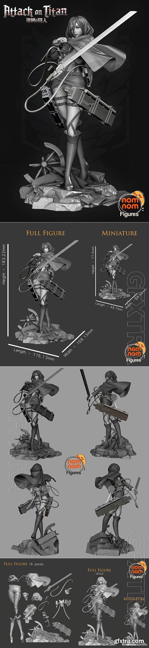 Mikasa Ackerman - Attack on Titan 3D Print Model 