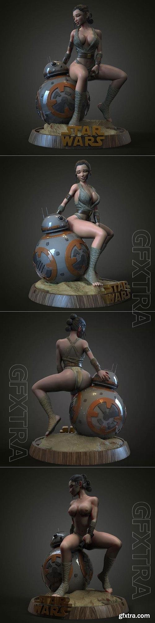 Rey Skywalker 3D Print Model 