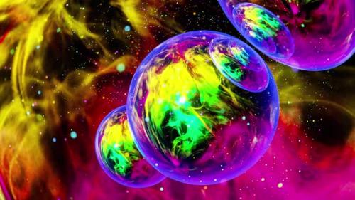 Videohive - The Journey of Space Balls Among Nebulae - 38429377 - 38429377