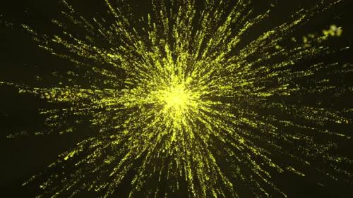 Videohive - A Bright Star Emitting Golden Particles. Looped animation. 60 FPS - 36658208 - 36658208