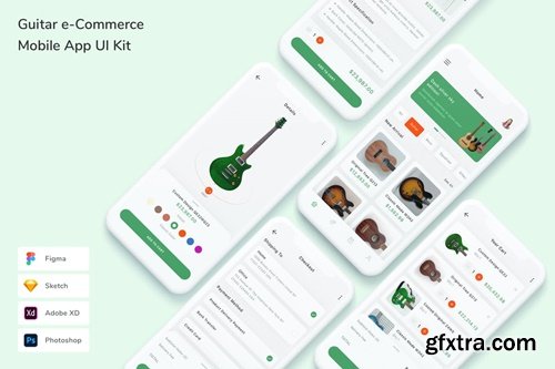 Guitar e-Commerce Mobile App UI Kit
