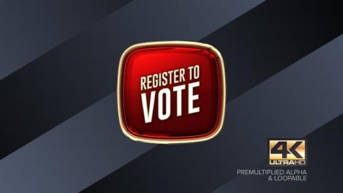 Videohive - Register To Vote Rotating Sign 4K - 38458985 - 38458985