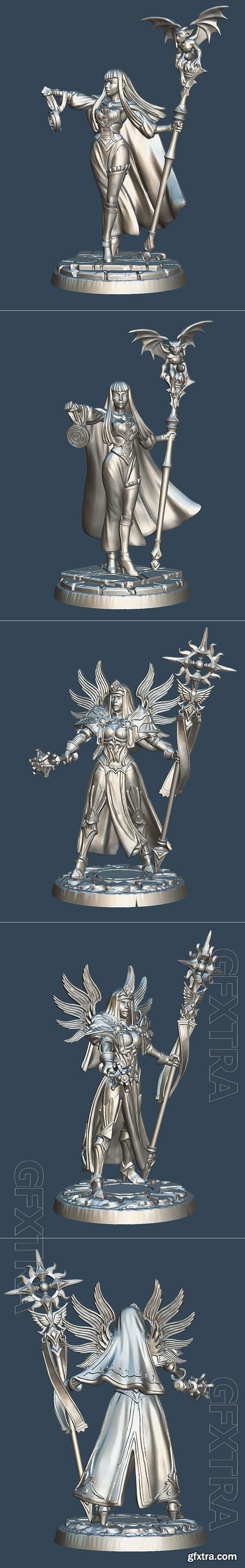 Labyrinth Witch and Abbess in Armor 3D Print Model 