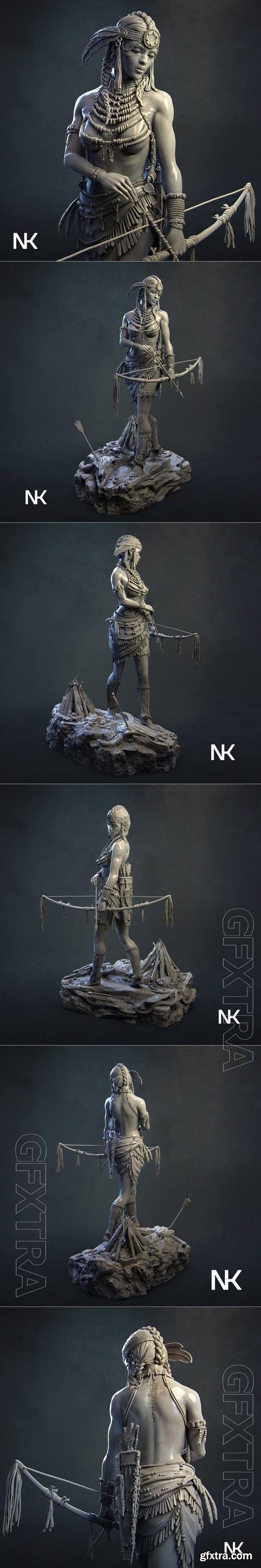Kora Tribal Warrior 3D Print Model 