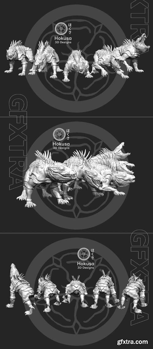Reptile Dog Massiff Pack 3D Print Model 