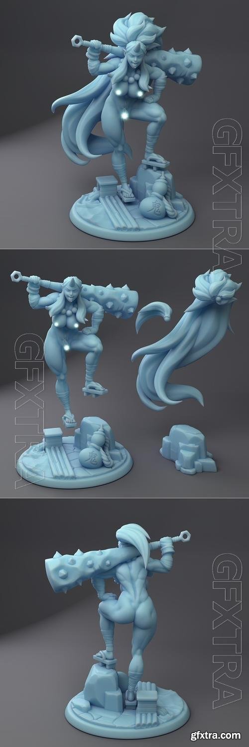 Kijo, the Oni Barbarian - (Pinup) 3D Print Model 