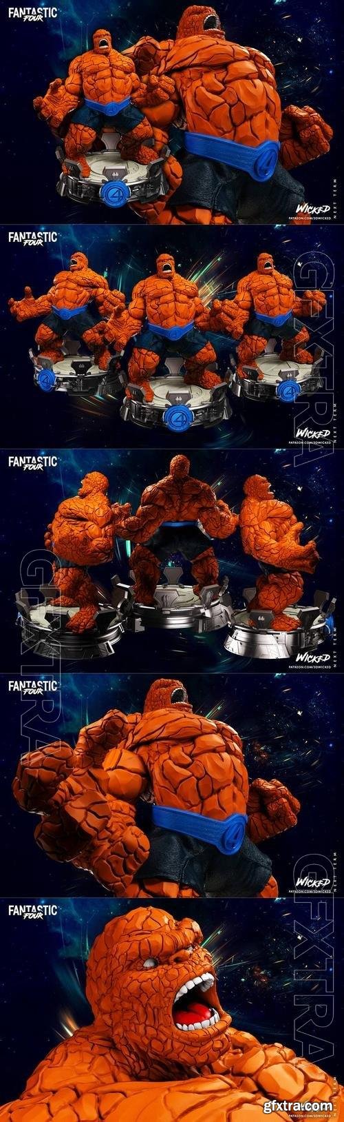 3D STL Wicked - Marvel The Thing Sculpture