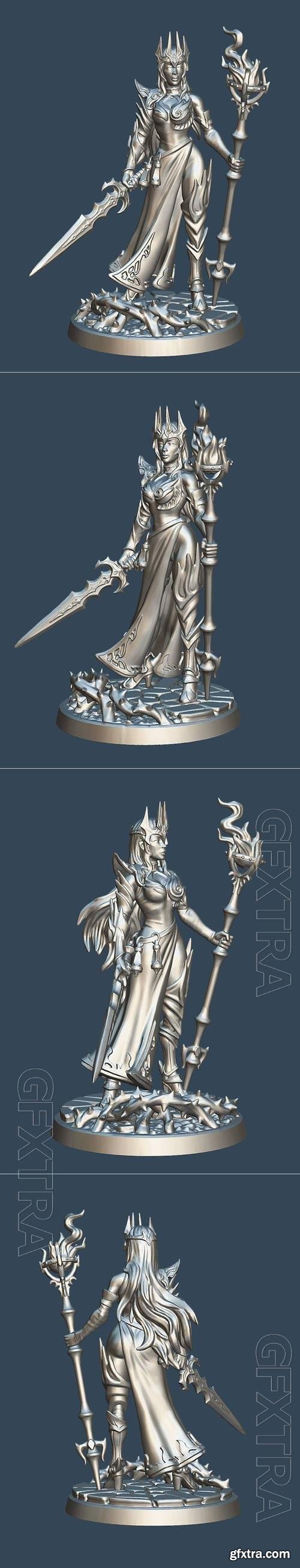 Fire Witch 3D Print Model 