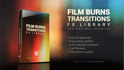 Videohive - Film Burns Transitions & FX Pack for DaVinci Resolve - 38274472 - 38274472