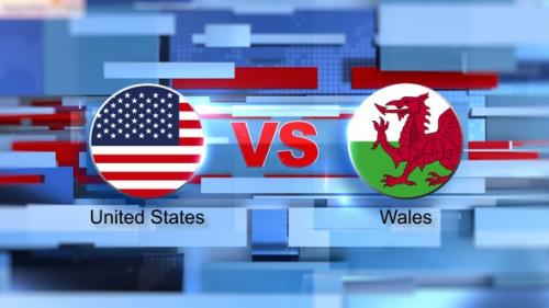 Videohive - Fifa 2022 United States Vs Wales Transition - 38454239 - 38454239