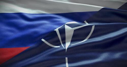 Videohive - Russia and NATO waving flag animation loop - 38454315 - 38454315