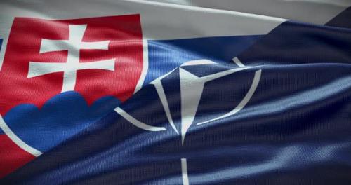 Videohive - Slovakia and NATO waving flag graphic animation - 38454327 - 38454327
