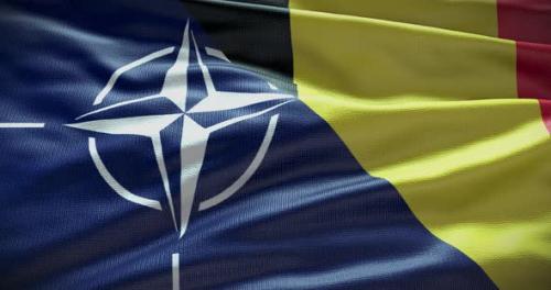 Videohive - Belgium and NATO waving flag graphic animation - 38455153 - 38455153