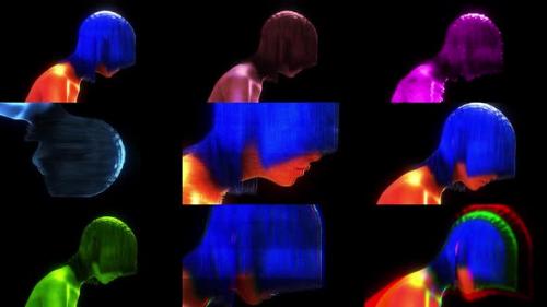 Videohive - Cyber Girls Tokyo Neon Style Abstract Advertisement Backdrop Hd - 38456311 - 38456311