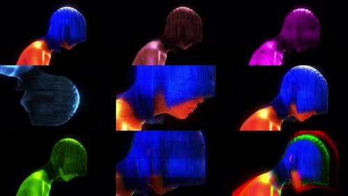 Videohive - Cyber Girls Tokyo Neon Style Abstract Advertisement Backdrop 4k - 38456312 - 38456312