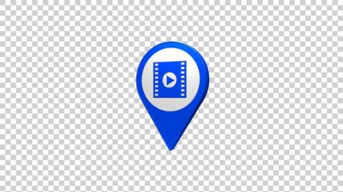 Videohive - Cinema Map Pin Location Icon - 38464675 - 38464675
