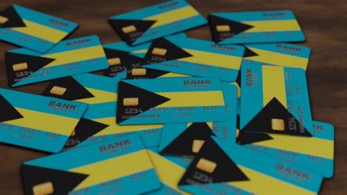 Videohive - credit cards background with Bahamas flag - 38465447 - 38465447