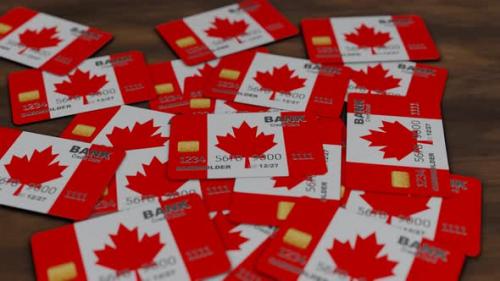 Videohive - credit cards background with canada flag - 38465452 - 38465452