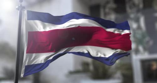 Videohive - Costa Rica national flag. Costa Rica country waving flag - 38485775 - 38485775