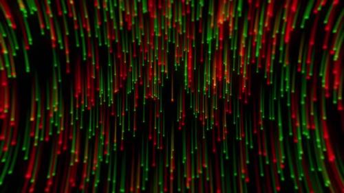 Videohive - Red and green pixels animation. Technology background - 38492285 - 38492285