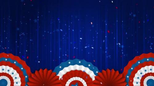 Videohive - Usa Background With Video With Confetti, Glitter, Decoration And Stars - 38458698 - 38458698