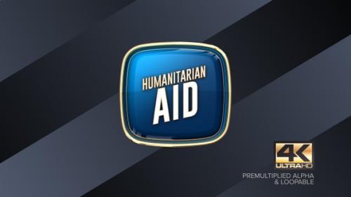 Videohive - Humanitarian Aid Rotating Sign 4K - 38458953 - 38458953