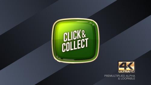 Videohive - Click and Collect Rotating Sign 4K - 38458955 - 38458955